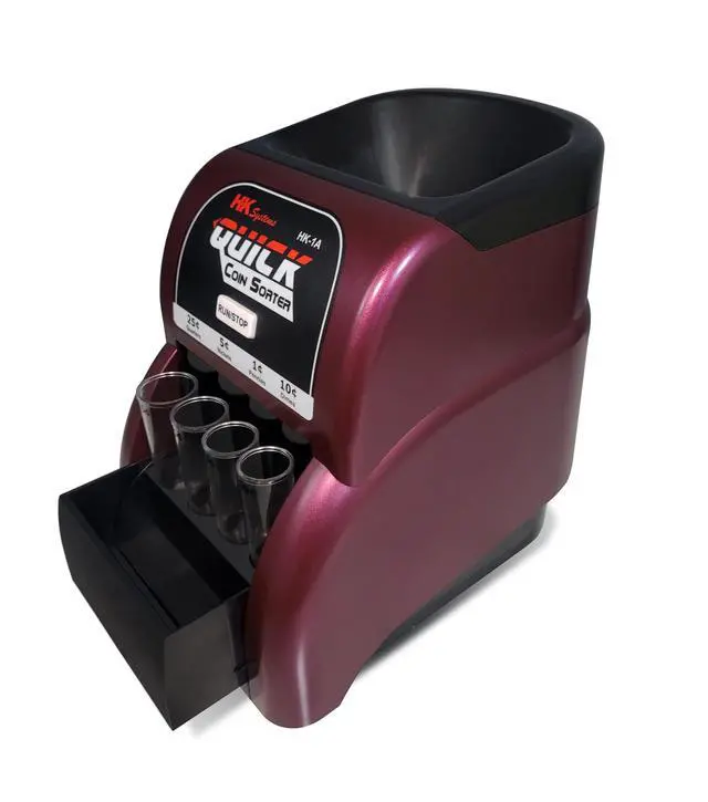 Alt view image 5 of 5 - HK-1A, USD Coin Sorter, Sorts 260 Coins Per Minute into Coin Wrappers, 1 Row Coin Wrapper Tubes Included