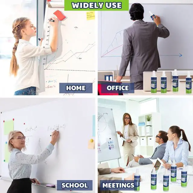 Alt view image 6 of 7 - 24 Pack Whiteboard Cleaner Spray Bottle 8.5oz Dry Erase Spray | Board Surface Cleaner Removes Stubborn Marks from White Board Chalkboard