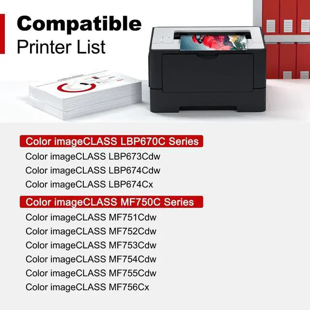 Alt view image 2 of 7 - 069 Toner Cartridge 4 Pack Replacement for Canon 069 MF751Cdw | Compatible for Canon imageCLASS LBP670C MF756Cx MF750C Series LBP673Cdw LBP674Cdw MF753Cdw MF754Cdw Printer
