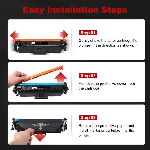 Alt view image 4 of 7 - 069 Toner Cartridge 4 Pack Replacement for Canon 069 MF751Cdw | Compatible for Canon imageCLASS LBP670C MF756Cx MF750C Series LBP673Cdw LBP674Cdw MF753Cdw MF754Cdw Printer