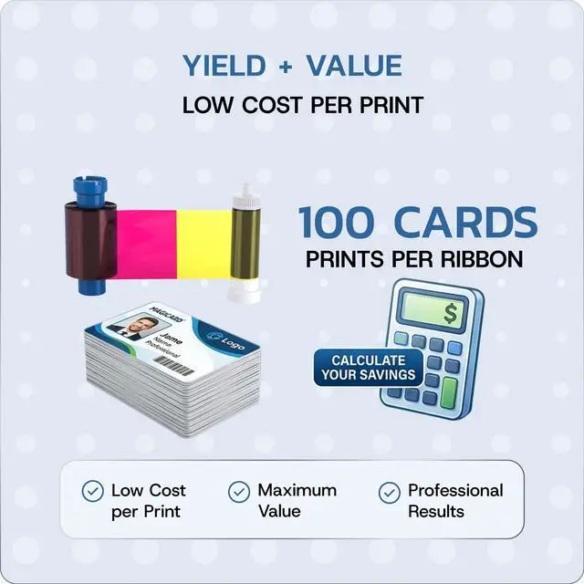 Alt view image 4 of 7 - 2 x Magicard Pronto 100 Printer MD100YMCKO Color Ribbon - YMCKO - 100 Prints Software Demo Card