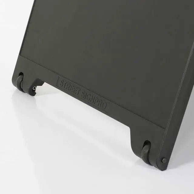 Alt view image 6 of 7 - Street SignPro Board, Black 24x36 Inch Sandwich Board A-Frame Sidewalk Curb Sign Holder Folding Portable Double Sided Advertising Display for Restaurant Cafe