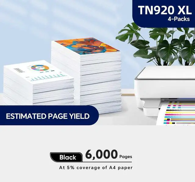Alt view image 2 of 5 - TN920XL TN920 High Yield Toner Cartridge HL-L6210DW Compatible for Brother TN920 TN920XL TN920XXL | HL-L6210DW MFC-L5915DW MFC-L5710DW HL-L5210DW HL-L6310DW MFC-L6810DW Printer 4-Pack Black
