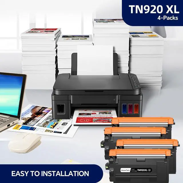 Alt view image 4 of 5 - TN920XL TN920 High Yield Toner Cartridge HL-L6210DW Compatible for Brother TN920 TN920XL TN920XXL | HL-L6210DW MFC-L5915DW MFC-L5710DW HL-L5210DW HL-L6310DW MFC-L6810DW Printer 4-Pack Black