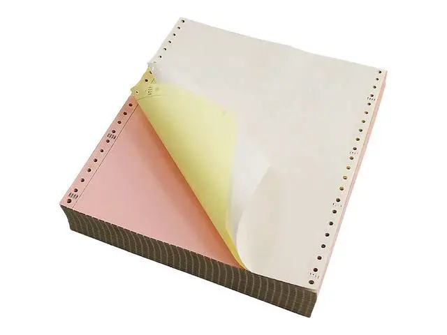 Alt view image 4 of 7 - Multi-Part Colored Computer Paper, 9 1/2" x 11", 3-Part, Carbonless, 1100 Sheets