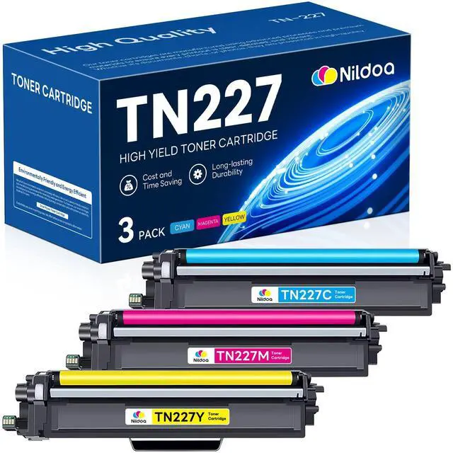 Main image of TN227 TN-227C/M/Y Toner Cartridge High Yield Compatible TN227C TN227M TN227Y Replacement for Brother TN227C/M/Y TN-227 HL-L3230CDW HL-L3210CW MFC-L3750CDW Printer Ink 3 Pack