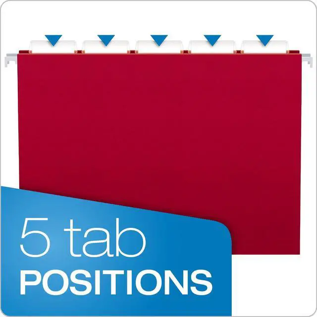 Alt view image 4 of 7 - Hanging File Folders,Letter Size,Assorted Colors,1/5-Cut Adjustable Tabs,25 Per Box (81663),(Pack of 10)