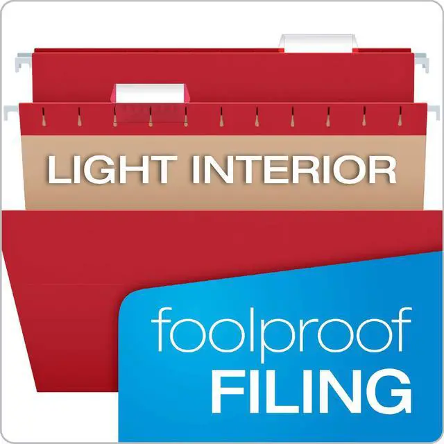 Alt view image 7 of 7 - Hanging File Folders,Letter Size,Assorted Colors,1/5-Cut Adjustable Tabs,25 Per Box (81663),(Pack of 10)