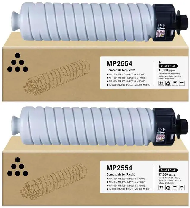 Main image of MP2554 MP3554 Toner Cartridge Compatible for Ricoh MP2554 MP2555 MP3054 MP3055 MP4054 MP3554 MP3555 MP4055 MP5054 MP5055 MP6054 MP6055 IM6000 IM4000 IM5000 IM2500 IM3500