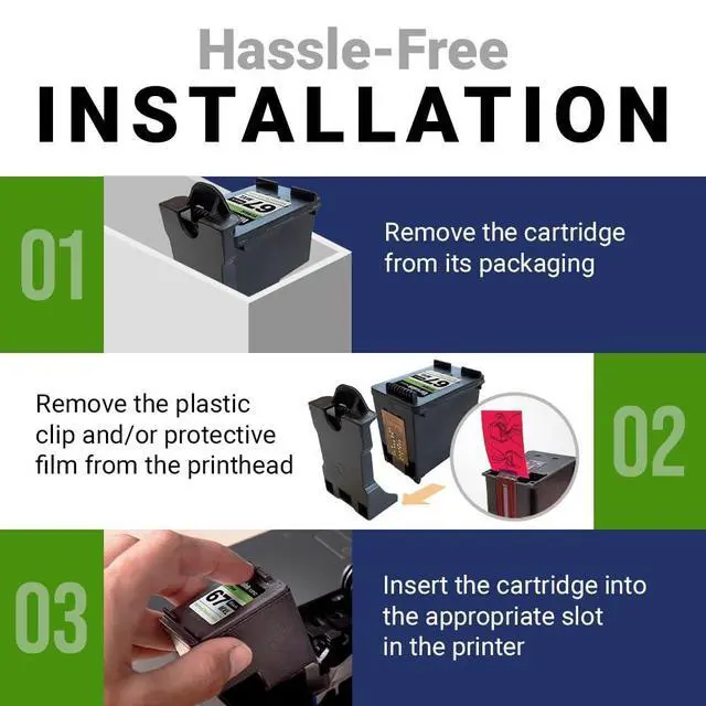 Alt view image 6 of 7 - Nano HP 67 MS MICR Black Ink Cartridge for Check Printing & -Nano 67 CS Tri-Color Ink Cartridge Pack, Cyan