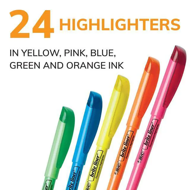 Alt view image 2 of 7 - Brite Liner Highlighters Chisel Tip Assorted Colors | Vibrant | 24-Count, Pack of 12