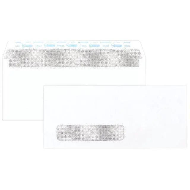 Alt view image 5 of 6 - #10 Envelopes, Letter Size, 4-1/8" x 9-1/2", Security Printed Lining for Privacy, Press-It Seal-It Self Adhesive Closure, Left Viewing Window Mailing Envelopes, 500 Count (742022) | (Pack of 5)