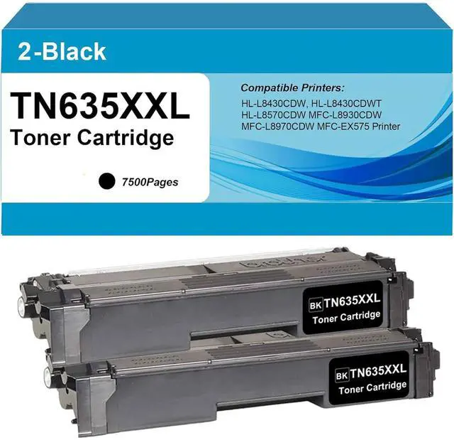 Main image of TN635XXL Super High Yield Toner Cartridge Compatible for MFC-L8930CDW, MFC-L8730CDW, HL-L8570CDW, HL-L8430CDW, HL-L8430CDWT, MFC-L8970CDW, MFC-EX575 Printer,Black,2-Pack