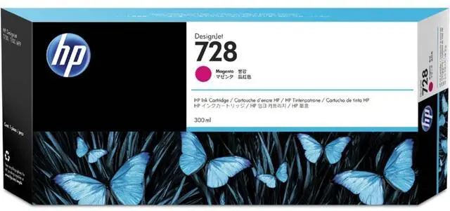 Main image of 728 Magenta 300-ml Genuine Ink Cartridge (F9K16A) for DesignJet T830 MFP & T730 Large Format Plotter Printers