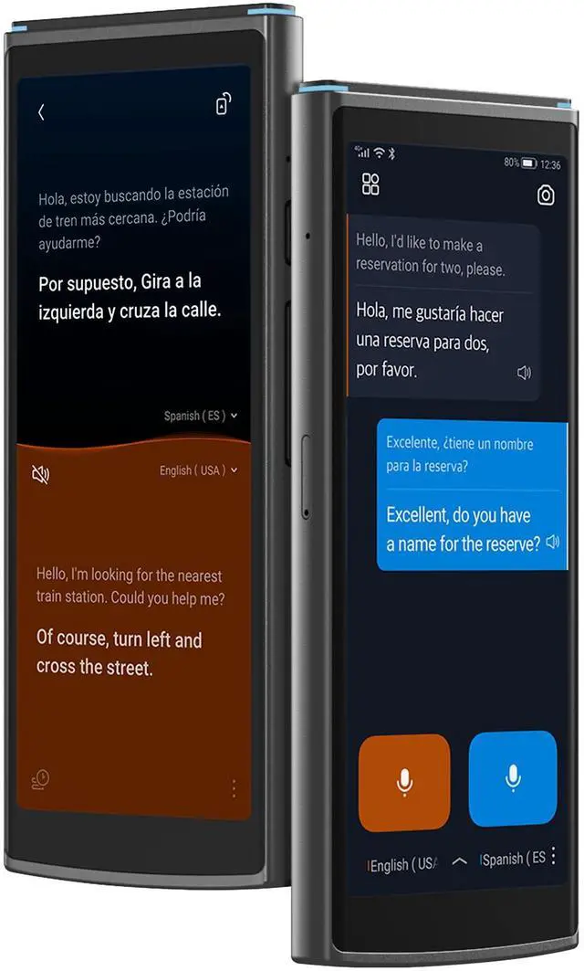 Main image of AI Language Translator Device 2-Year Free Global Data & Real-Time Voice Translation Device, HIPAA-Compliant, 60 Languages & 18 Offline Packs for Business and Travel, Black