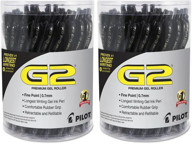 Main image of G2 Premium Gel Roller Pen,Retractable and Refillable,Fine Point 0.7 mm,Black Ink,(Pack of 72)