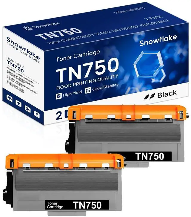Main image of TN750 TN-750 TN-720 TN720 Compatible High-Yield Black Toner Cartridge Replacement for Brother TN-750 TN750 TN-720 MFC-8810DW MFC-8710DW MFC-8950DW (2 Pack)