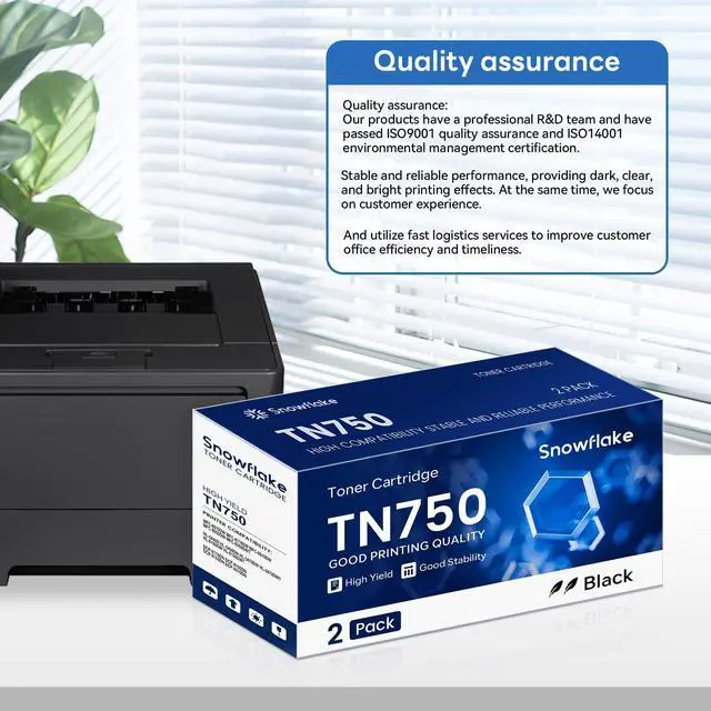 Alt view image 6 of 6 - TN750 TN-750 TN-720 TN720 Compatible High-Yield Black Toner Cartridge Replacement for Brother TN-750 TN750 TN-720 MFC-8810DW MFC-8710DW MFC-8950DW (2 Pack)