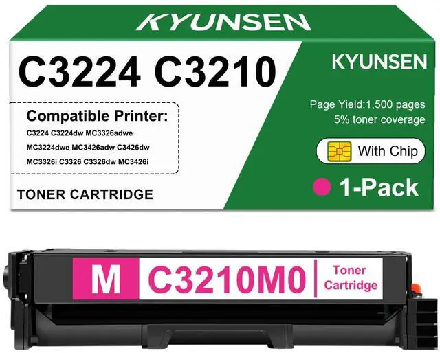 Main image of C3210M0 MC3224 MC3426 Magenta Toner Cartridge Compatible for Lexmark C3210M0 Toner Cartridge for MC3426 MC3224 C3224 MC3326 C3326 C3426 Laser Printers 1,500 Pages (Magenta, 1-Pack)