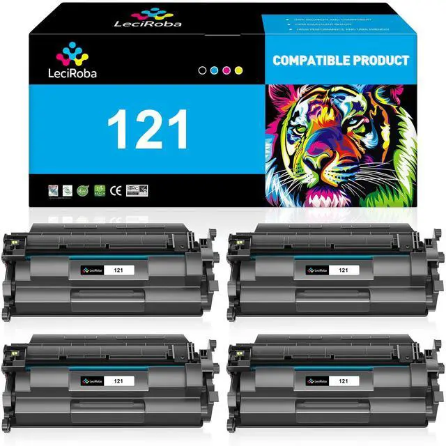 Main image of 121 Black Compatible Toner Cartridge Replacement for Canon 121 CRG121 CRG-121 Toner Cartridge 3252C001 for Canon imageCLASS D1600 Series D1620 D1650 Printer Toner (4-Packs)