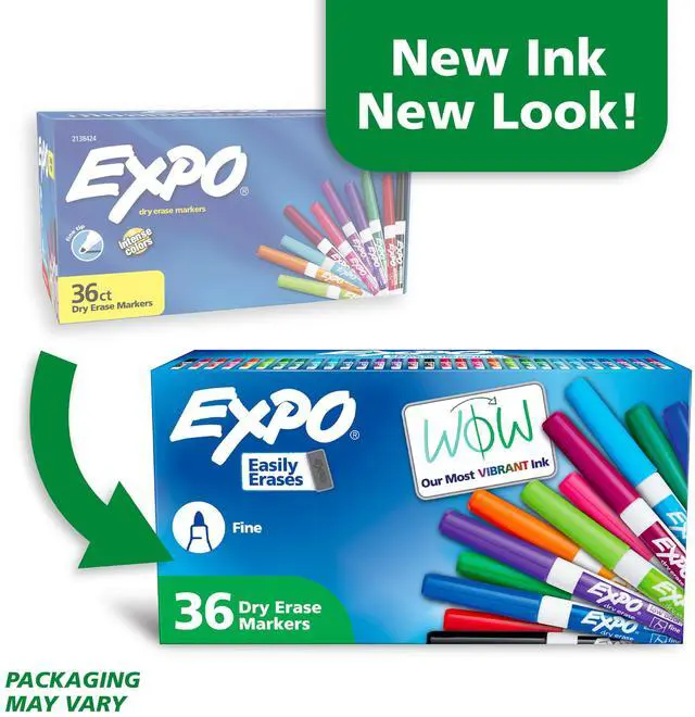 Alt view image 2 of 7 - Dry Erase Markers, Low Odor Ink, Assorted Colors, Fine Tip,Whiteboard, Calendar, Organization, Essential Supplies for Office, School, Classroom, Teachers (Pack of 216)