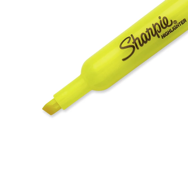 Alt view image 3 of 7 - Tank Highlighters Chisel Tip Yellow | Fluorescent | Smear Resistant | For Writing | 12 Count, Pack of 12