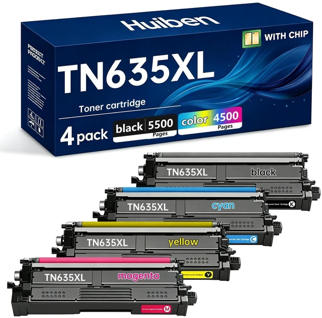 Main image of TN635XL Toner Cartridges TN 635XL HL-L8430CDW MFC-L8930CDW toner, 4 Pack | Compatible with Brother TN635 TN-635XL HL-L8430CDWT HL-L8570CDW MFC-L8730CDW MFC-L8970CDW MFC-EX575 Printers,High Capacity