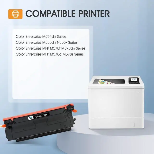 Alt view image 3 of 6 - 212X 212A Toner Cartridges 4 Pack for HP 212X 212A W2120X W2120A M554 M555 | Compatible for HP LaserJet Enterprise M554 M555 M555dn M554dn M555x MFP M578f M578 M578dn M578c M578z M578z Series Printer