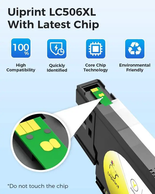 Alt view image 4 of 7 - LC506XL4PK High Yield Ink Cartridges for Brother Printer MFC-J4355DW MFC-J4555DW MFC-J4557DW MFC-J6560DW Replacement for Brother LC506 LC506XL LC506XXL Series Ink, Up to 7000 Pages (Bk/C/M/Y)