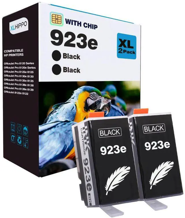 Main image of 923e 923XL Black Replacement for HP 923 Black Ink Cartridgs for HP Printers OfficeJet Pro 8130e 8135e 8025e 8138e 8139e 8130 Series Office Jet 8122e 8120 Series Printer (2 Pack 923 XL K)