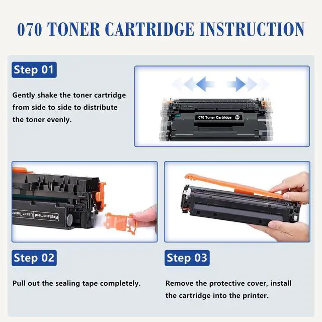 Alt view image 6 of 7 - 070 Toner Cartridge 070 Black Toner Cartridge Compatible Replacement for Canon 070 imageCLASS MF465dw MF462dw LBP247dw LBP247dw Printer-2Pack