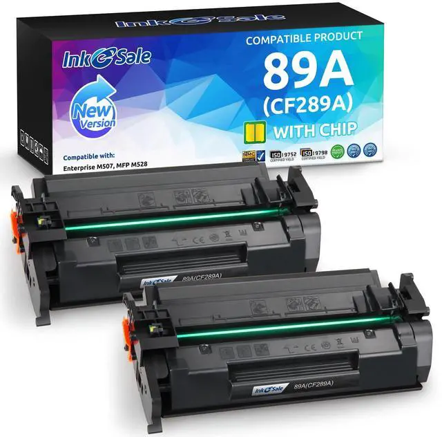 Main image of 89A Black Toner Cartridge Compatible for HP 89A CF289A 89X M507 2-Pack | replacement for HP Enterprise M507n M507dn M507x M507dng MFP M528dn M528f M528c M528z M528 M507 Series Printer Ink, with Chip