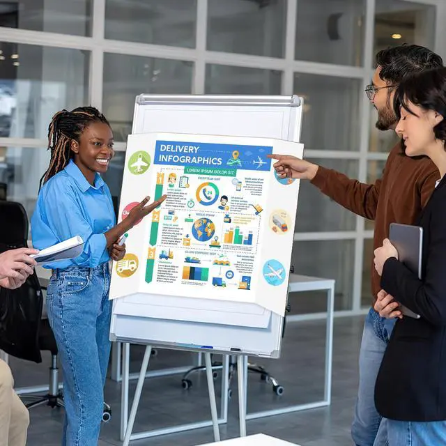 Alt view image 5 of 7 - 10 Pack Trifold Poster Board 48" X 36", Single Sided White Poster Boards, Science Fair Display Boards Posterboard for Mounting, Prints,Art,Display,Projects Classroom Supplies