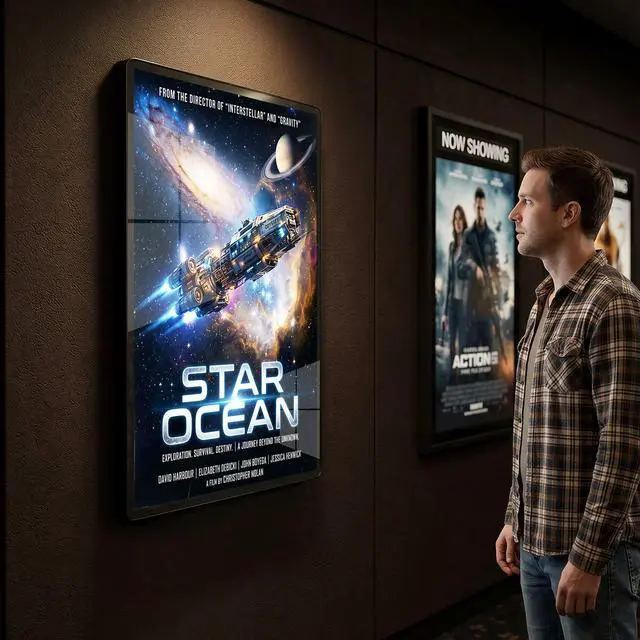 Alt view image 2 of 7 - LED Backlit Light Box Frame for Movie Posters, 27 x 40 in, Black
