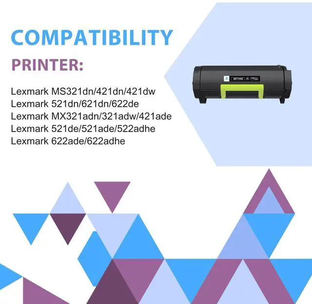 Alt view image 4 of 5 - 56F1H00 56F1000 MS521 Black Toner Cartridge 56F1H00 MS621 MS321 High Yield | Remanufactured for MS521 MS421 MX321 MS622 MS521Dn MS321dn MX521de MX321adn MX622ade MX421dn 622adhe MS621dn 622de Printer