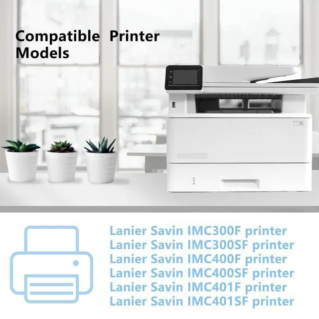 Alt view image 2 of 6 - IM C300 IM C400 IMC300 IMC400 Toner Cartridge Compatible with Ricoh 842378 842379 842380 842381 for Use in Lanier Savin IM C300F C300SRF C300SF C400F C400SRF C400SF C401F C401SF Printers