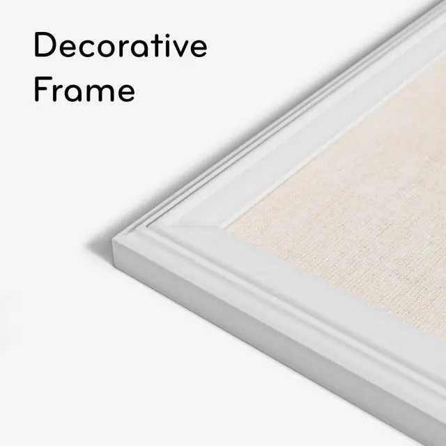 Alt view image 3 of 7 - Farmhouse Linen Bulletin Board, 40" x 30", White Wood Style Frame, Industrial Grade Pinning Surface