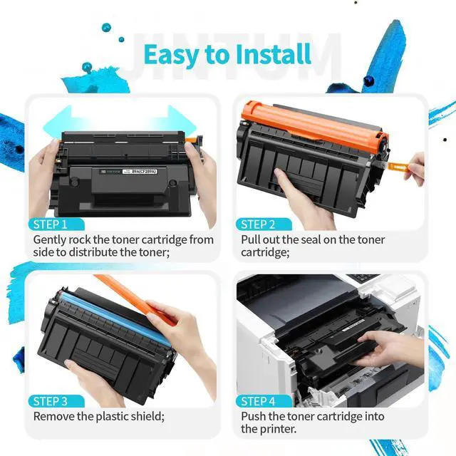 Alt view image 6 of 6 - 89A Compatible Toner Cartridge Replacement for HP 89A 89X 89Y CF289A CF289X CF289Y Black Toner for Enterprise M507 M507n M507dn M507x MFP M528dn M528f M528c M528z M528 Printer (with Chip)