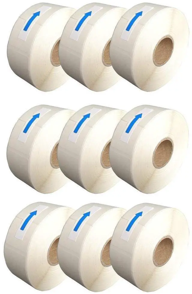 Main image of Blank White 1 x 2 Inch Dissolvable Labels for Food Rotation Prep roll of 500 (9 Rolls)