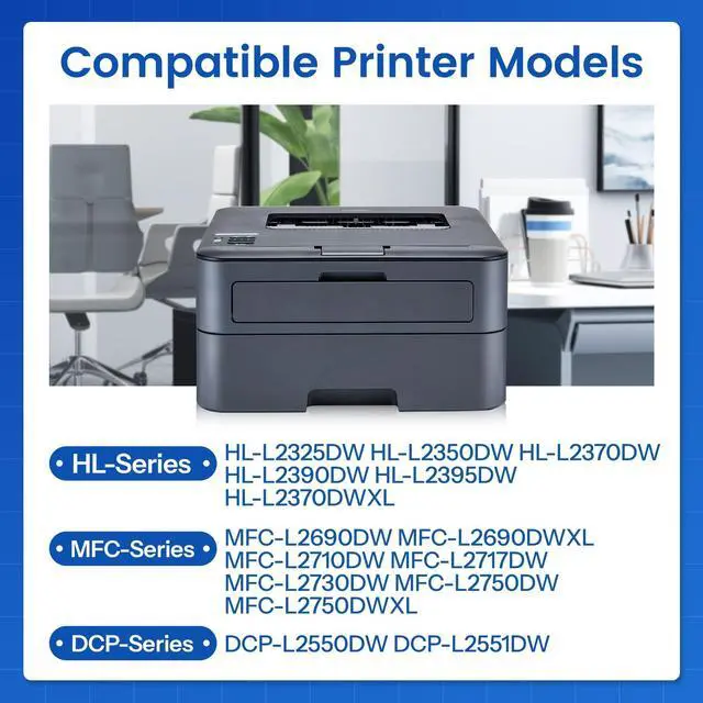 Alt view image 2 of 5 - TN-730 TN730 Black Toner Cartridge Compatible TN 730 Replacement for Brother TN730 DCP-L2550DW HL-L2350DW HL-L2370DW HL-L2390DW MFC-L2710DW MFC-L2750DW Printer(2 Pack)