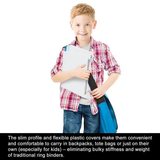 Alt view image 5 of 7 - 24 Pcs 3 Ring Plastic Binders Bulk with 2 Pockets Flexible Binder with Transparent View Cover Plastic Binder for Home Office (1 Inch,Transparent)