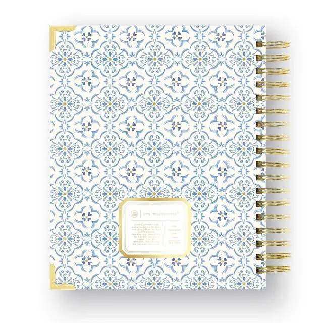 Alt view image 2 of 7 - 2026-2027 Daily Academic Planner, 7.4"x9.5", Casa Bella | July 2026 - June 2027, Glossy Laminated Cover, Wirebound, Laminated Tabs, Storage Pocket, Stickers & Snap-In Ruler
