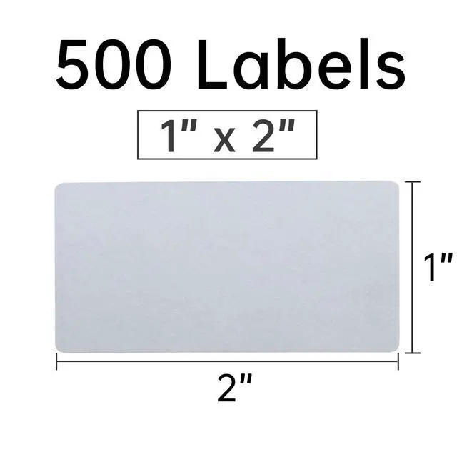 Alt view image 4 of 7 - Blank White 1 x 2 Inch Dissolvable Labels for Food Rotation Prep roll of 500 (9 Rolls)