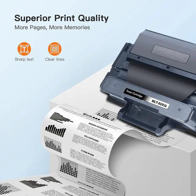 Alt view image 4 of 7 - Compatible Replacement for Samsung 203L 203 D203L Toner Cartridge | to use with ProXpress M3370FD M3870FW M4070FR M3320ND M3820DW M4020ND (Black, 2 Pack)