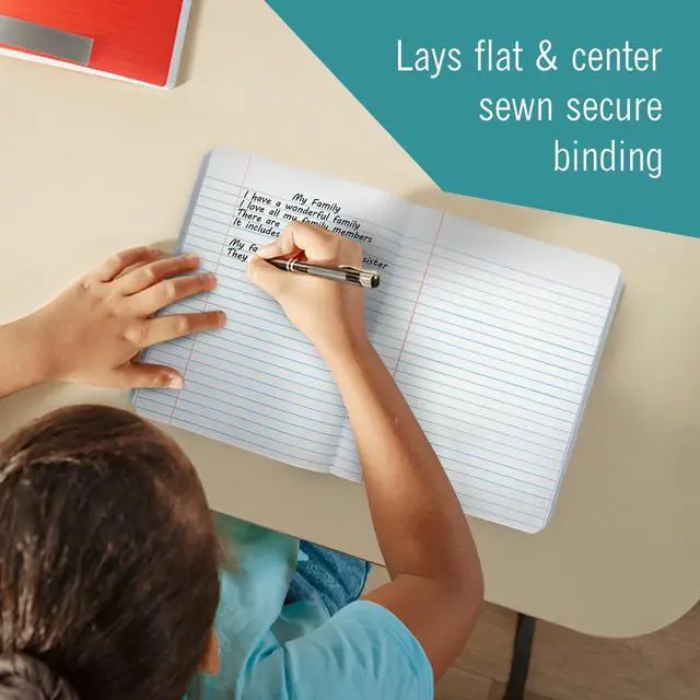 Alt view image 3 of 6 - Composition Notebook College Ruled 48 PK Bulk 200 Pages for School | Feature: No Bleed Pages, Ideal for: Students, Teachers, Binding: Sewn Composition Binding, Cover: Black Marble