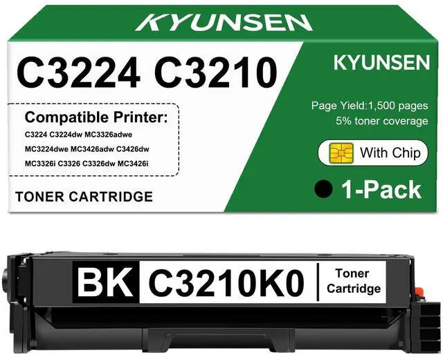 Main image of C3210K0 MC3426 MC3224 Black Toner Cartridge Compatible for Lexmark C3210K0 Toner Cartridge for MC3426 MC3224 MC3326 C3224 C3326 C3426 Laser Printers 1,500 Pages (Black, 1-Pack)