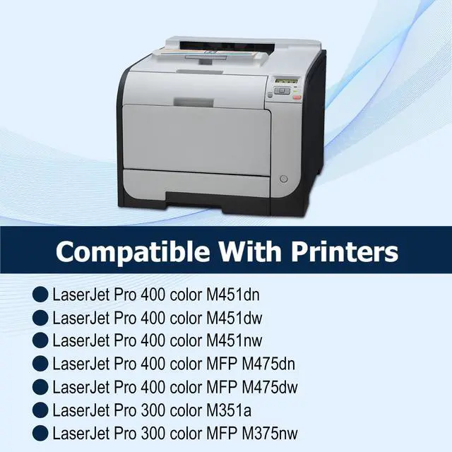 Alt view image 2 of 7 - 305A 305X Black High-Capacity CE410X Toner Cartridge Replacement for HP 305 | Works with HP LaserJet Pro 400 Color M451dn M451nw M451dw MFP M475dw M475dn Pro 300 M375nw (2 Pack)
