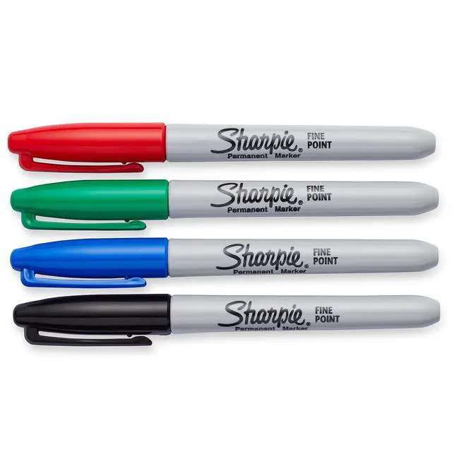 Alt view image 3 of 7 - Permanent Markers, Fine Point, Assorted Colors (Black, Red, Blue, Green),Bulk Office Supplies (Pack of 216)