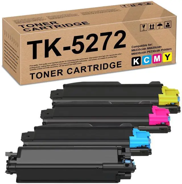 Main image of TK5272 Toner Cartridges with Chip High-Yield | Replacement for Kyocera TK-5272 TK5272K TK-5272K Toner for ECOSYS M6235cidn M6630cidn M6635cidn P6230cdn Printers4packs