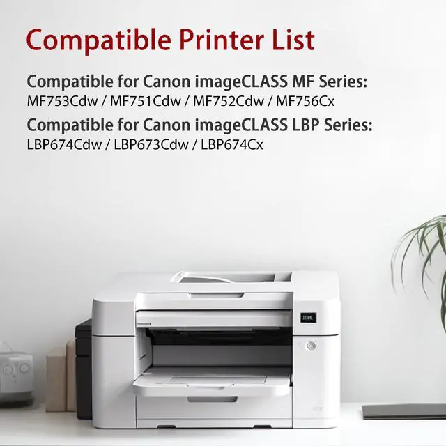 Alt view image 2 of 7 - 069 Toner Cartridges 4 Pack for Canon MF753Cdw MF751Cdw with Chip | 069 toner cartridge set with chip for Canon imageCLASS MF753Cdw MF751Cdw MF752Cdw LBP674Cdw and LBP673Cdw printers